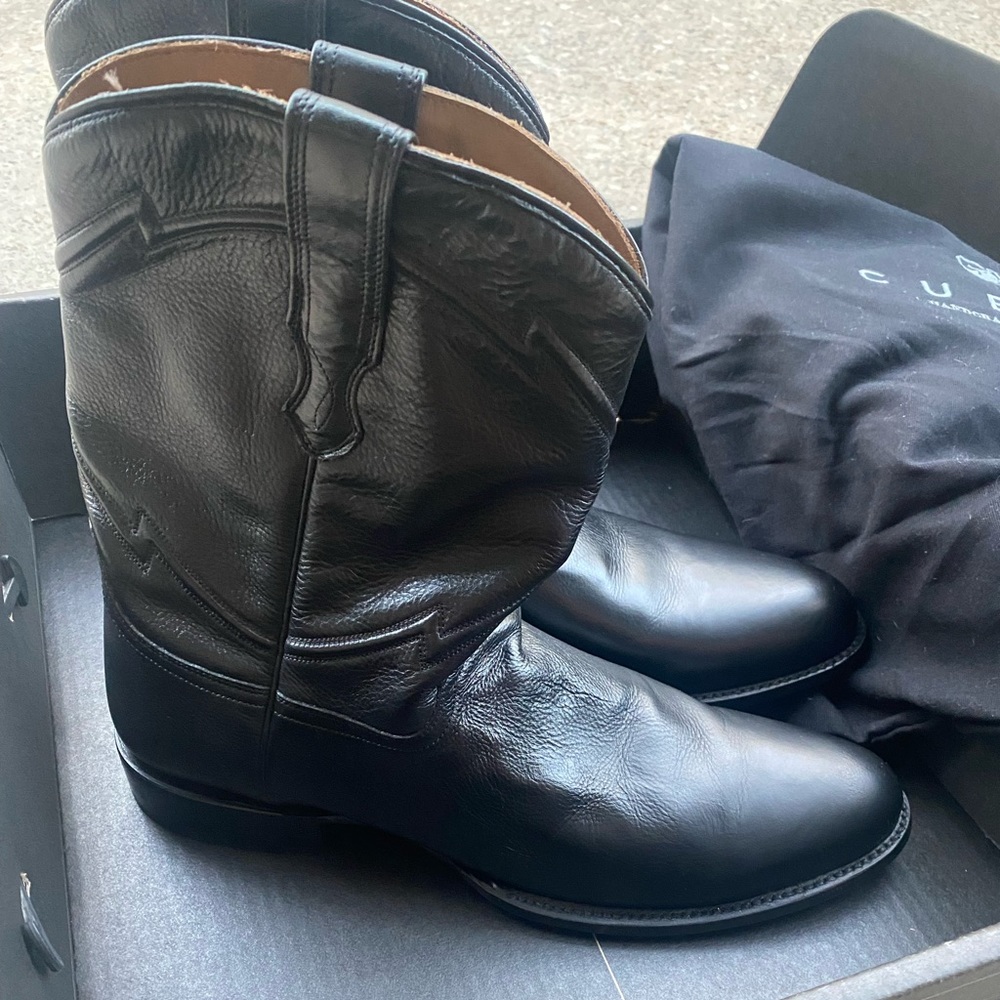 Mens Cuero black leather Austin boot BRAND NEW